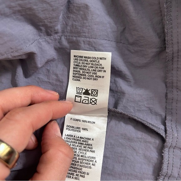 LIV Outdoor Windbreaker Jacket Womens Large Blue Purple Utility Cargo Full Zip - Picture 5 of 8